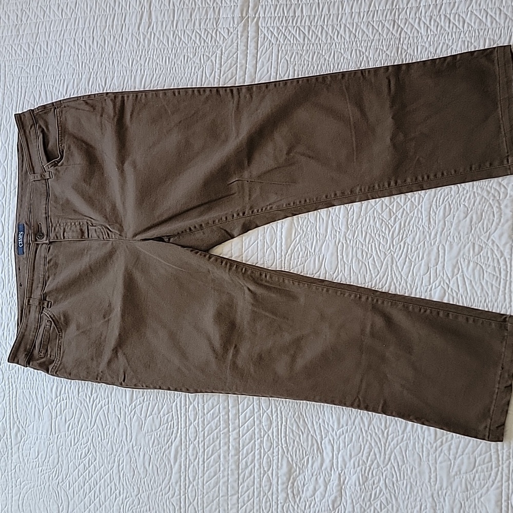 Chaps Women's Brown Denim Madden Slim Leg  Pants